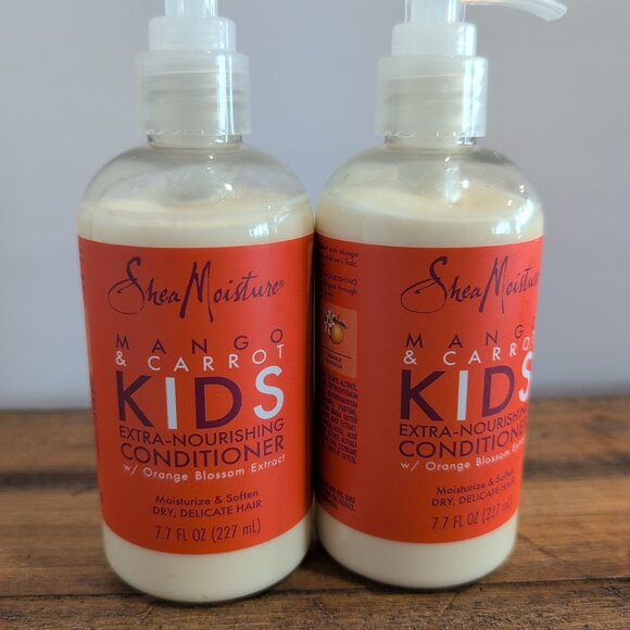 Shea Moisture Other - NEW SheaMoisture Kids Mango & Carrot Conditioner 7.7oz Each (2 Pack) Pump Bottle